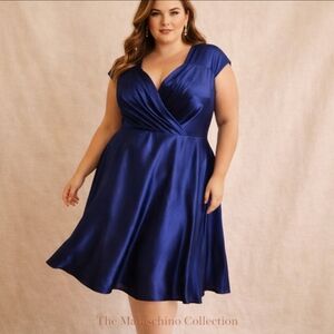 Jones New York Royal Blue Midi Dress | Size 18W